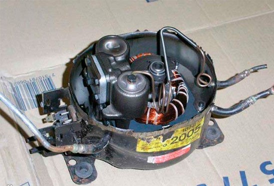 How to remove and disassemble the compressor from the refrigerator without a grinder