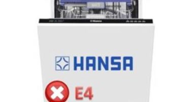 Correggi l'errore e4 nella lavastoviglie